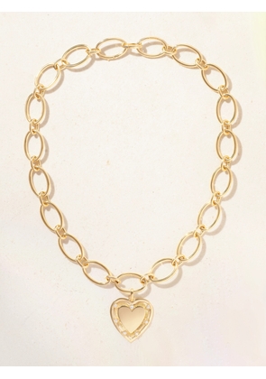FoundRae - Heart Token - Love 18-karat Gold Diamond Necklace - One size