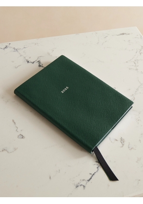 Smythson - Soho Panama 2025 Textured-leather Weekly Diary - Green - One size
