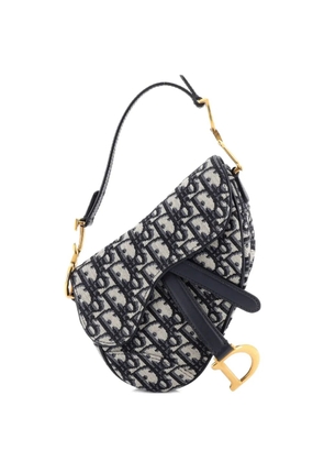 Christian Dior Pre-Owned Saddle Handbag Oblique Canvas Mini shoulder bag - Blue