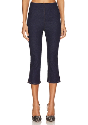 EB Denim Split Hem Capri Jeans in Denim-Dark. Size L. Also in M.