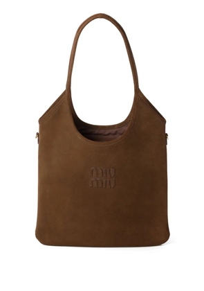Miu Miu Ivy suede tote bag - Brown