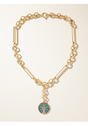 FoundRae - Reverie + Midsized Mixed Clip Extension 18-karat Gold, Diamond And Enamel Necklace - One size