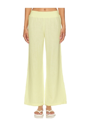 Bobi Wide Leg Pants in Lemon. Size L. Also in XL, XS.