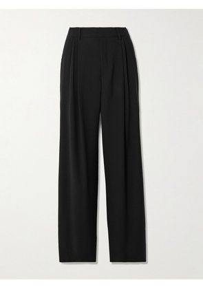 LIBEROWE - Annie Pleated Wool Wide-leg Pants - Black - x small,small,medium,large,x large