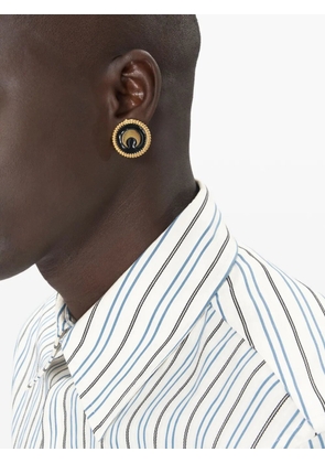 Marine Serre button charm stud earrings - Gold
