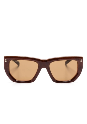 Gucci Eyewear rectangle-frame sunglasses - Brown