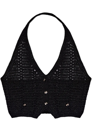 The Mannei Tya crochet vest - Black