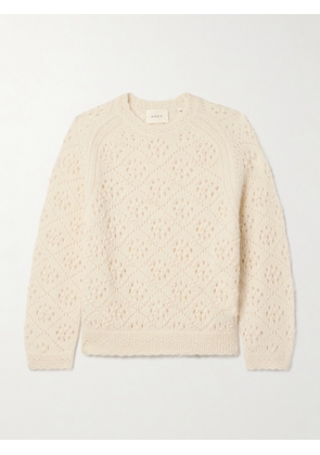 DÔEN - Emiliana Pointelle-knit Alpaca-blend Sweater - Ivory - x small,small,medium,large,x large