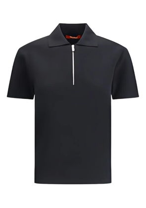 Max Mara Teti zip ribbed polo top - Blue