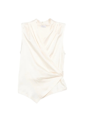 Brunello Cucinelli V-neck sleeveless top - Neutrals