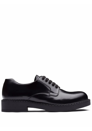 Prada brushed leather Derby shoes - Black