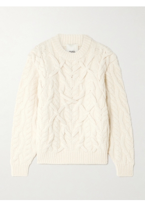 MARANT ÉTOILE - Basiliane Cable-knit Wool-blend Sweater - Ecru - FR 36,FR 38,FR 40,FR 42
