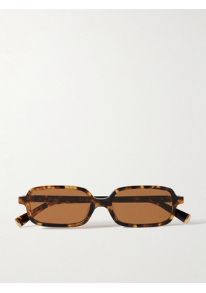Miu Miu Eyewear - Rectangular-frame Tortoiseshell Acetate Sunglasses - One size