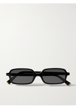 Miu Miu Eyewear - Rectangular-frame Acetate Sunglasses - Black - One size
