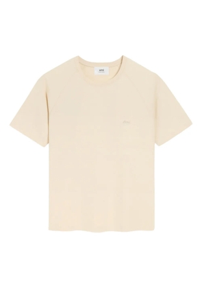 AMI Paris raglan-sleeve embroidered T-shirt - Neutrals