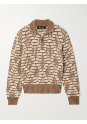 Loro Piana - Jacquard-knit Camel Hair Sweater - Neutrals - IT38,IT40,IT42,IT44,IT46,IT48,IT50