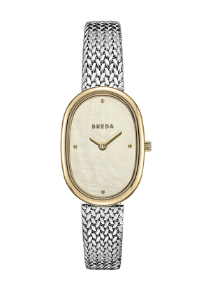 Breda Jane Tethered Watch in Metallic Silver.