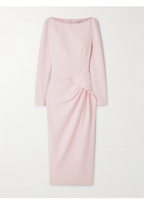 SAFIYAA - Craina Draped Crepe Midi Dress - Pink - FR 34,FR 36,FR 38,FR 40,FR 42,FR 44,FR 46,FR 48