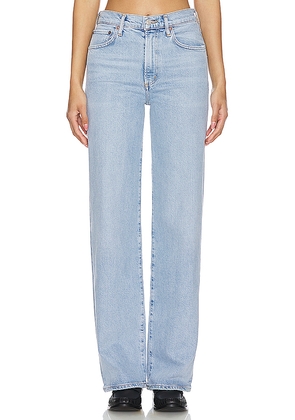 AGOLDE Harper Mid Rise Wide Leg Straight Jeans in Denim-Light. Size 32. Also in 33.