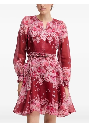 Hale Bob Violetta floral-print belted mini dress - Red