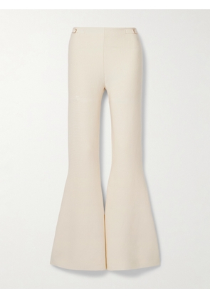 Gabriela Hearst - Ayala Embellished Knitted Wool And Cashmere-blend Flared Pants - Ivory - x small,small,medium,large,x large