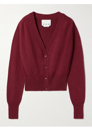 SASUPHI - Ribbed Cashmere Cardigan - Burgundy - IT36,IT38,IT40,IT42,IT44,IT46