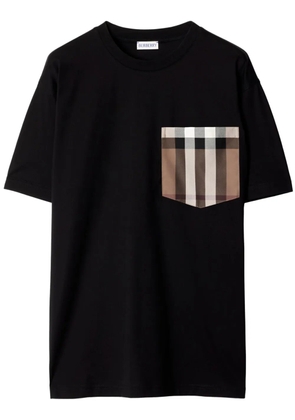 Burberry check-pocket T-shirt - Black