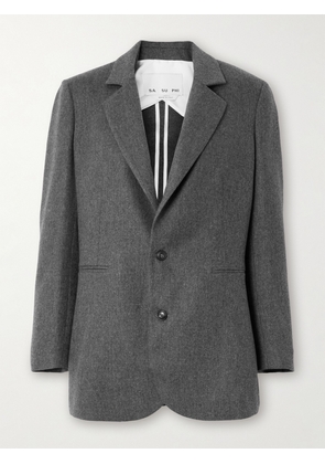 SASUPHI - Bogart Wool-blend Flannel Blazer - Gray - IT38,IT40,IT42,IT44,IT46
