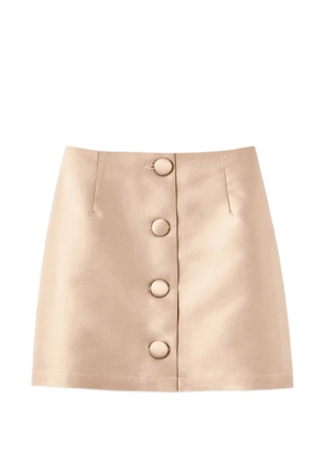 DESTREE Lucio button mini skirt - Neutrals