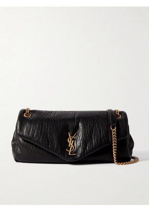 SAINT LAURENT - Calypso Medium Padded Textured-leather Shoulder Bag - Black - One size