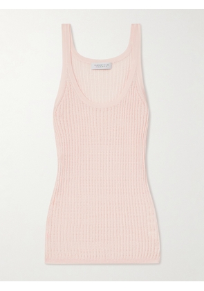 Gabriela Hearst - Nevin Pointelle-knit Cashmere And Silk-blend Tank - Pink - x small,small,medium,large,x large