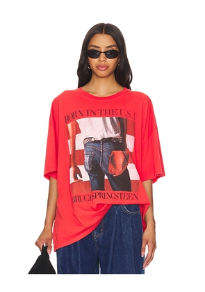 DAYDREAMER Bruce Springsteen Born in The USA Tee Shirt in Red.