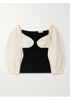 Gabriela Hearst - Enoch Wool-crepe And Silk Cropped Top - Black - IT36,IT38,IT40,IT42,IT44,IT46,IT48