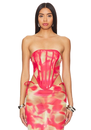 BY.DYLN Khloe Corset in Red. Size S. Also in XS.