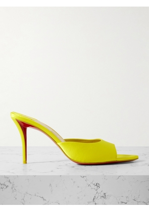 Christian Louboutin - Apostropha 80 Satin Mules - Yellow - IT35,IT36,IT36.5,IT37,IT37.5,IT38,IT38.5,IT39,IT39.5,IT40,IT40.5,IT41,IT41.5,IT42