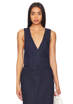 AFRM Sterling Vest in Denim-Dark. Size M. Also in S.