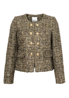 WEILL PARIS tweed longsleeve jacket - Brown