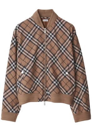 Burberry Vintage Check zip-up bomber jacket - Neutrals