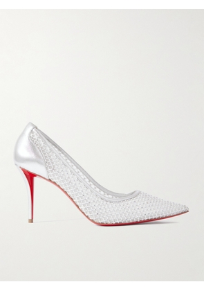 Christian Louboutin - Apostropha 80 Crystal-embellished Mesh Pumps - Silver - IT36,IT36.5,IT37,IT37.5,IT38,IT38.5,IT39,IT39.5,IT40,IT40.5,IT41,IT41.5,IT42
