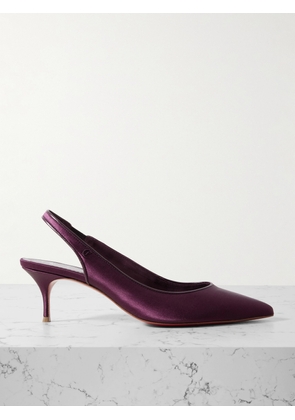 Christian Louboutin - Sporty Kate 55 Satin-crepe Slingback Pumps - Purple - IT36,IT36.5,IT37,IT37.5,IT38,IT38.5,IT39,IT39.5,IT40,IT40.5,IT41,IT41.5,IT42
