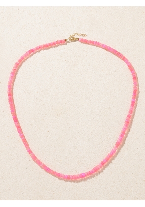 JIA JIA - Gold Opal Necklace - Pink - One size