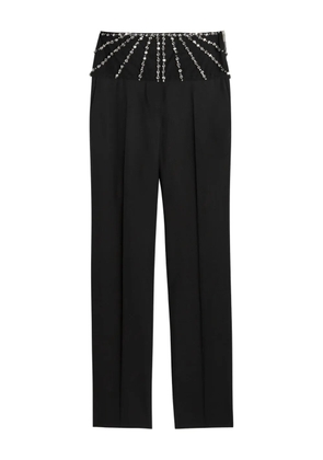 Stella McCartney Crystal-embellishments straight trousers - Black