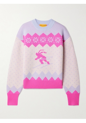 Guest In Residence - Downhill Jacquard-knit Wool And Cashmere-blend Sweater - Pink - x small,small,medium,large,x large