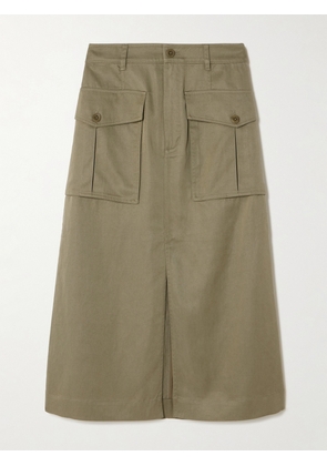 Ulla Johnson - Veria Twill Midi Skirt - Neutrals - US0,US2,US4,US6,US8,US10