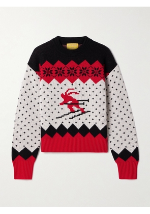 Guest In Residence - Downhill Jacquard-knit Wool And Cashmere-blend Sweater - White - x small,small,medium,large,x large