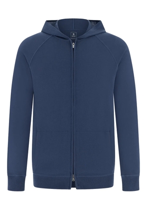 Boggi Milano full-zip hooded sweater - Blue