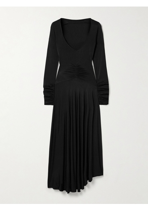 Acne Studios - Ruched Stretch-jersey Maxi Dress - Black - xx small,x small,small,medium,large