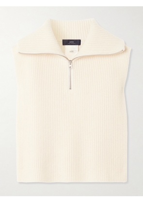 Arch4 - Jetta Ribbed Cashmere Half-zip Snood - Cream - One size