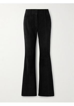 Gabriela Hearst - Rhein Paneled Suede Flared Pants - Black - IT38,IT40,IT42,IT44,IT46