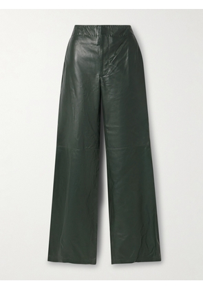 Ulla Johnson - Lotti Paneled Leather Wide-leg Pants - Green - US0,US2,US4,US6